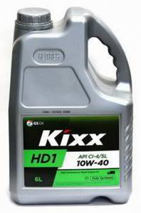 KIXX HD1 10w40  6л. CI-4/SL синтетика, масло моторное для дизельных двигателей